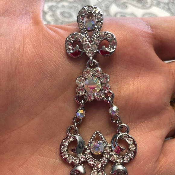 ⬇️ Long rhinestone earrings - Picture 4 of 4